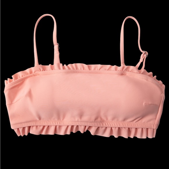 NEW•XL•PINK JUST PEACHY RUFFLED SWIM TOP - Picture 3 of 9